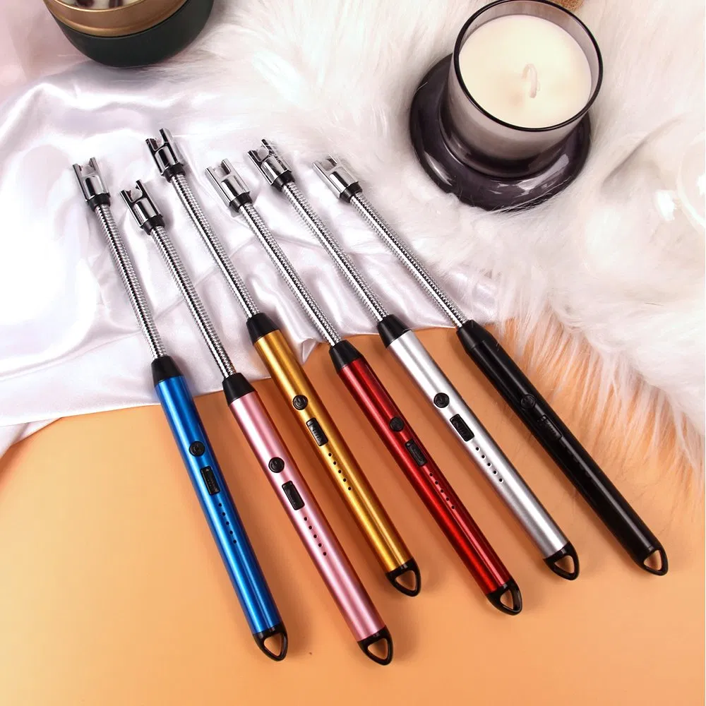 2023 Colorful USB Rechargeable Lighter 360 Degree Rotation Custom Candle Lighter Plasma Electric Lighter