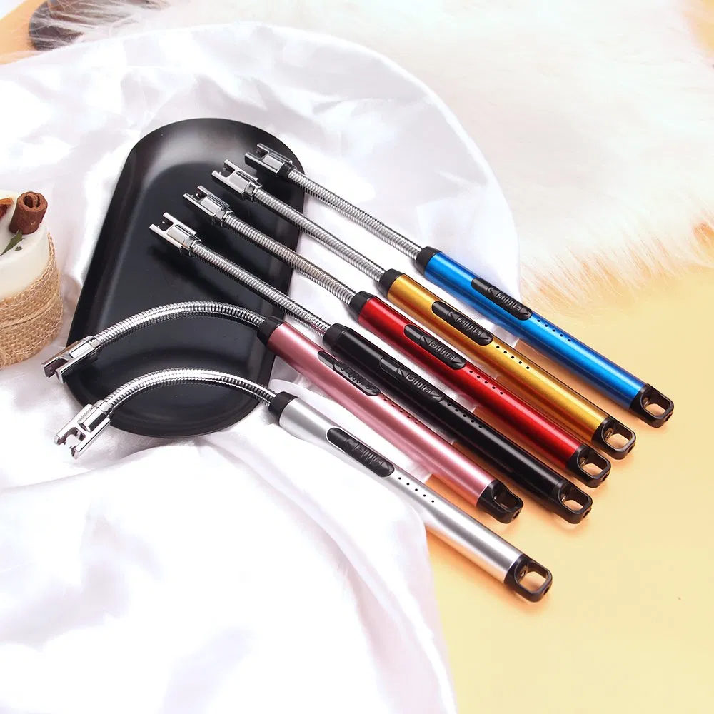 2023 Hot Selling Long Neck Arc USB Rechargeable Lighter Custom Windproof Electric Candle Lighter