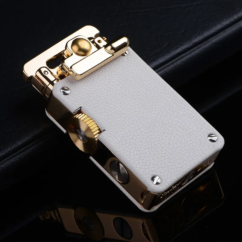 Alloy Retro Grinding Wheel Rocker Kerosene Lighter Personalized Custom Logo Metal Lighter