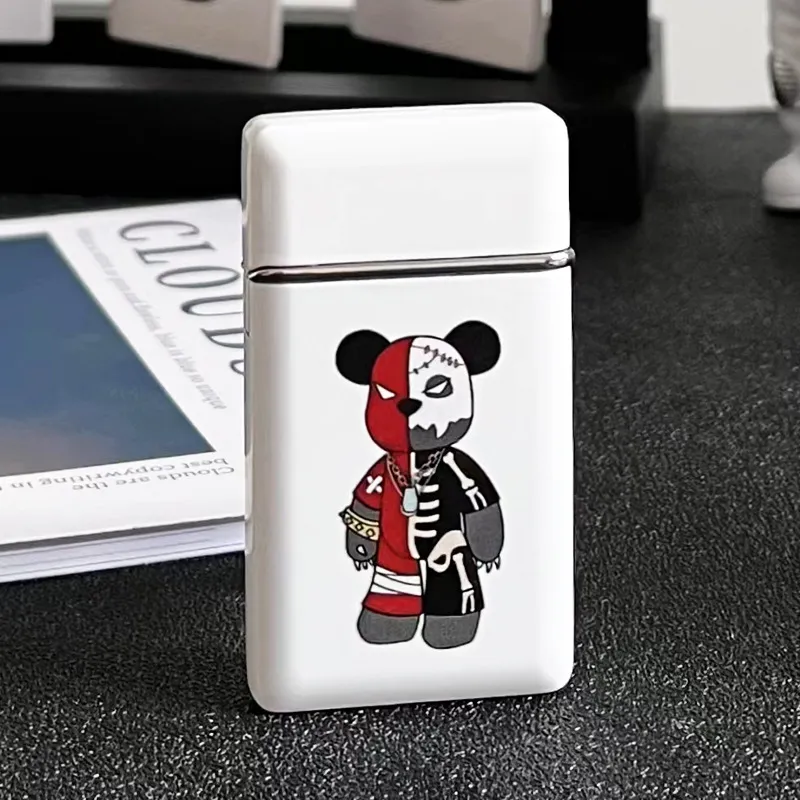Cartoon Pattern Custom Logo Ladies Windproof Lighter Girl Gift