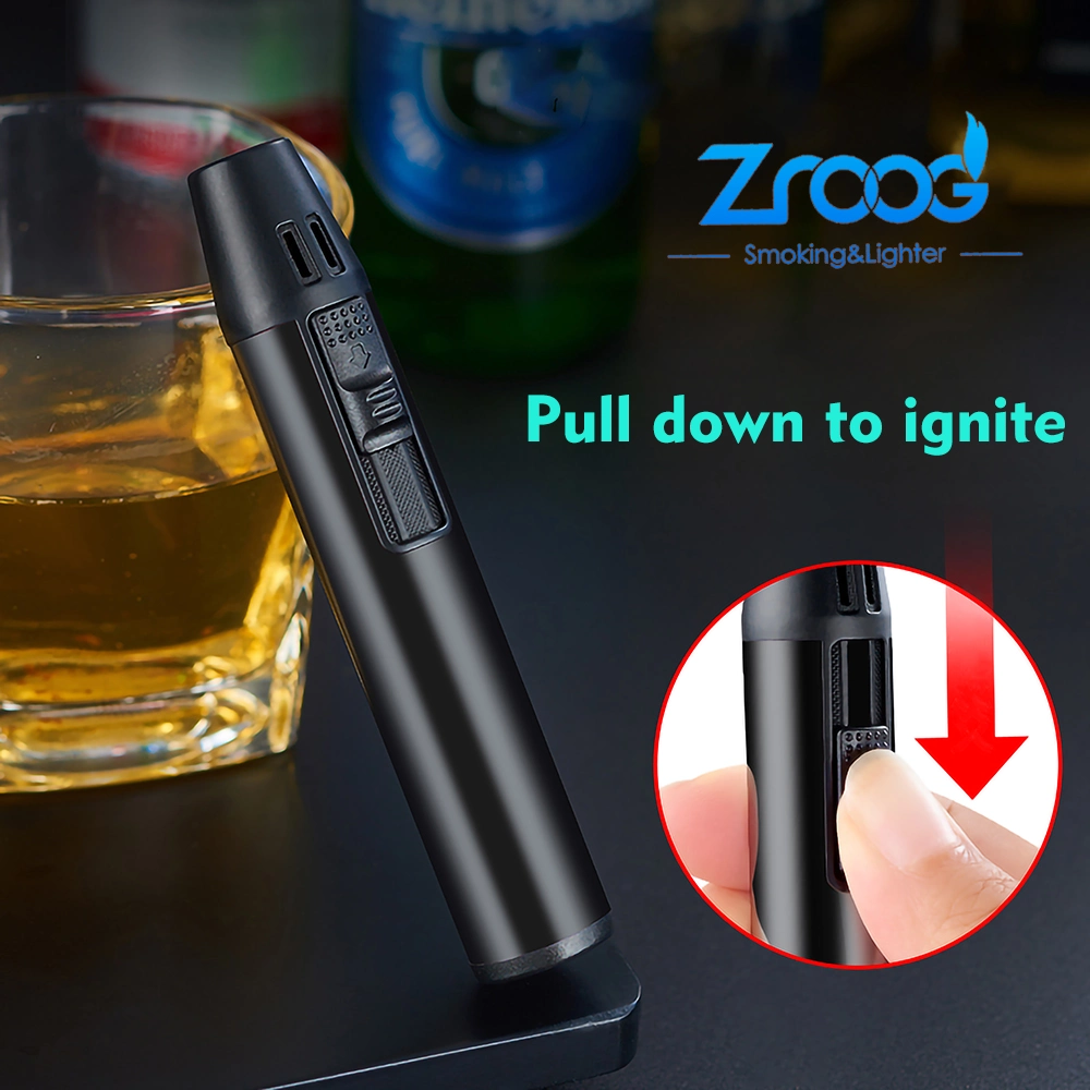 Cool Gadgets Encendedor Refillable Butane Gas Torch Jet Cigarette Lighter for Smoking