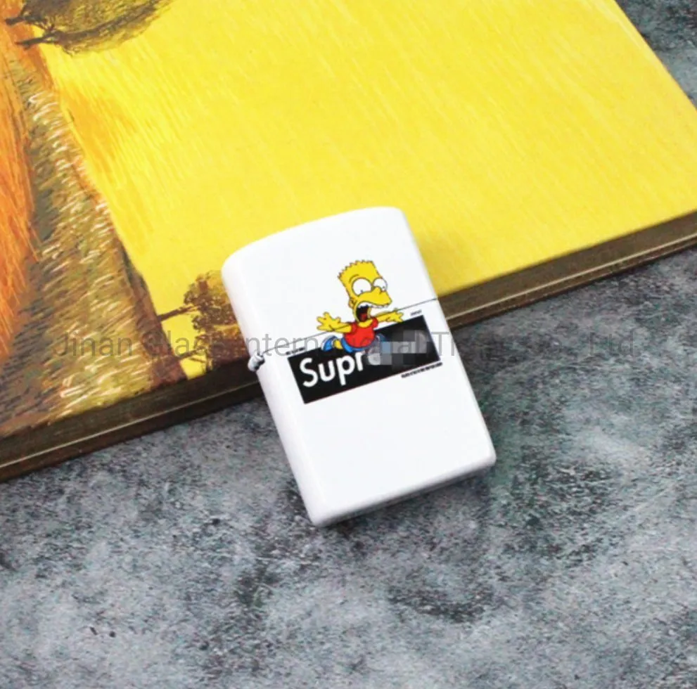 Creative Popular Logo Metal Cigarette Lighter Windproof Gift Custom Logo