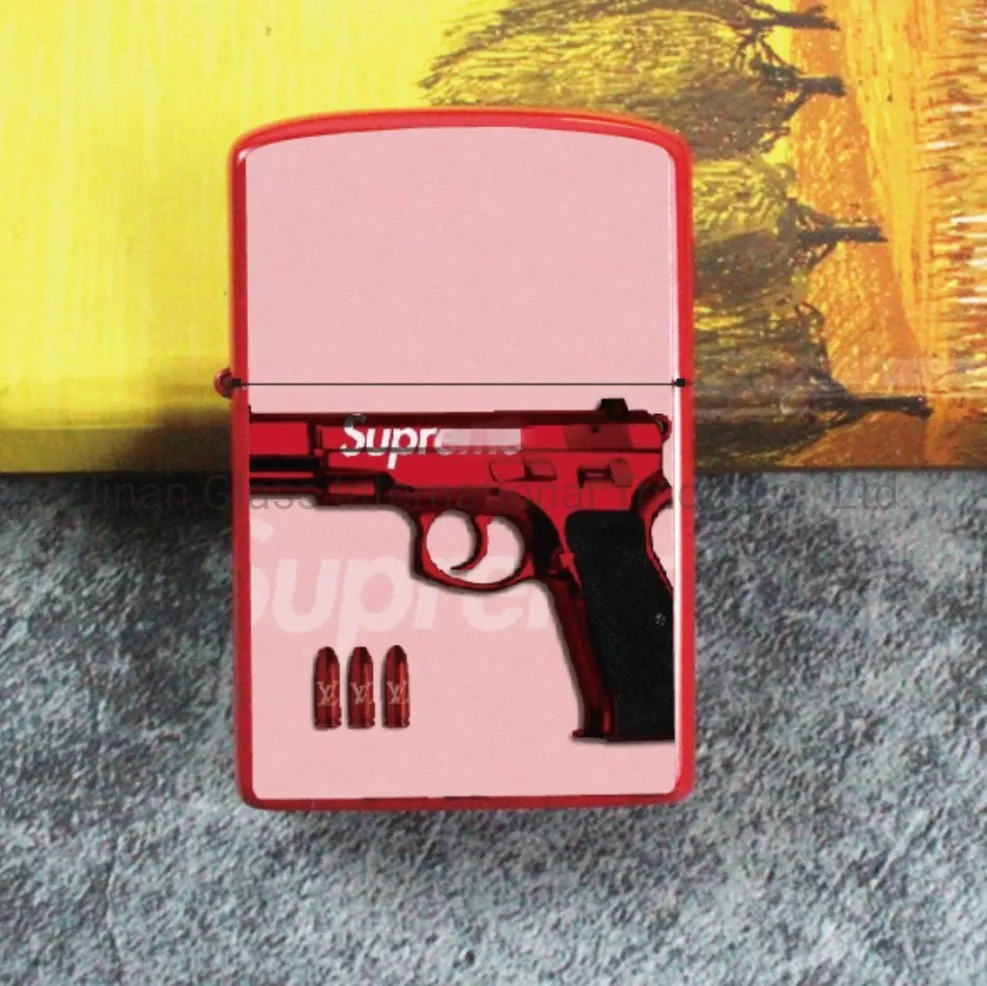 Creative Popular Logo Metal Cigarette Lighter Windproof Gift Custom Logo