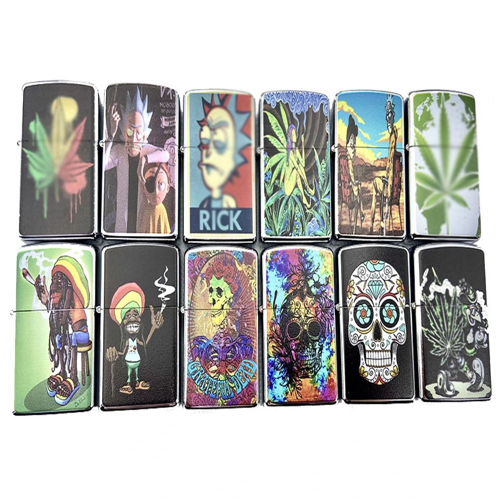 Custom Flint Metal Windproof Kerosene Oil Cigarette Lighter