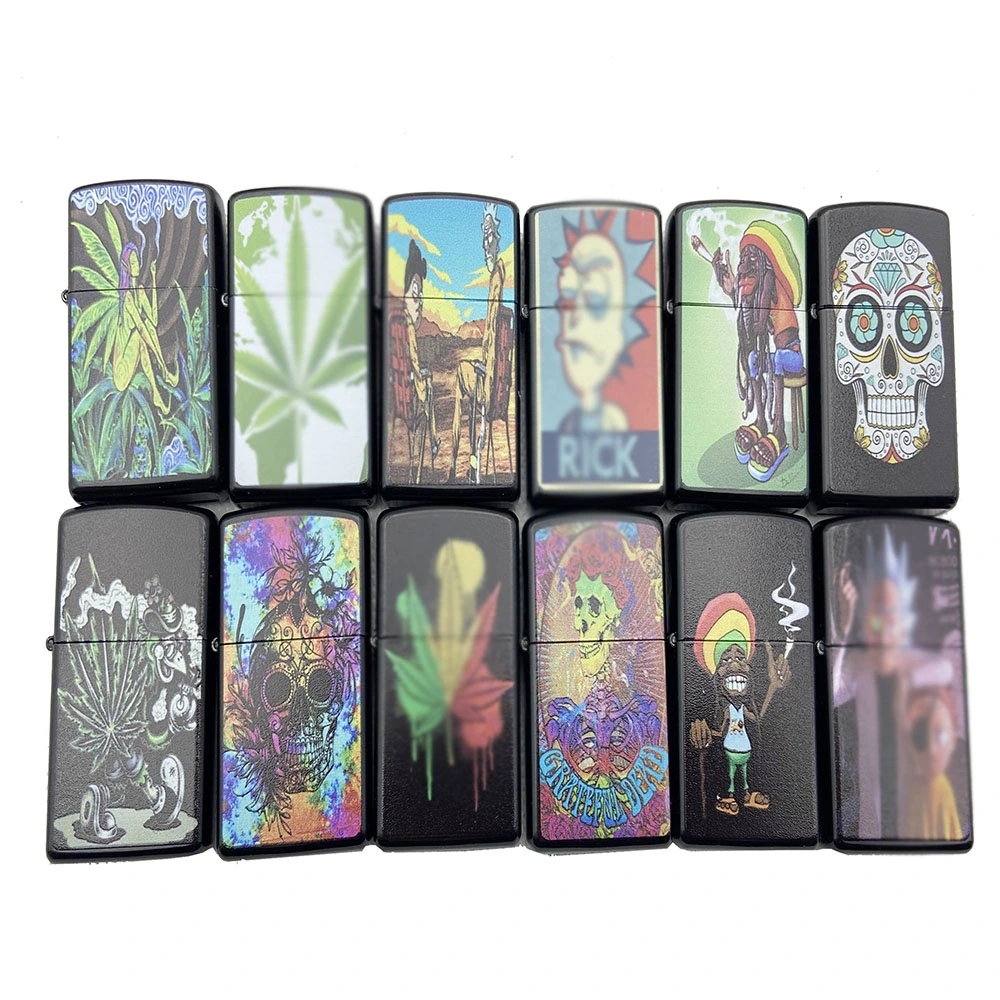 Custom Flint Metal Windproof Kerosene Oil Cigarette Lighter