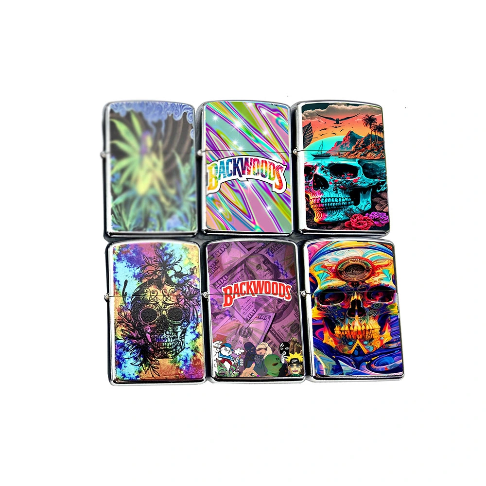 Custom Flint Metal Windproof Kerosene Oil Cigarette Lighter