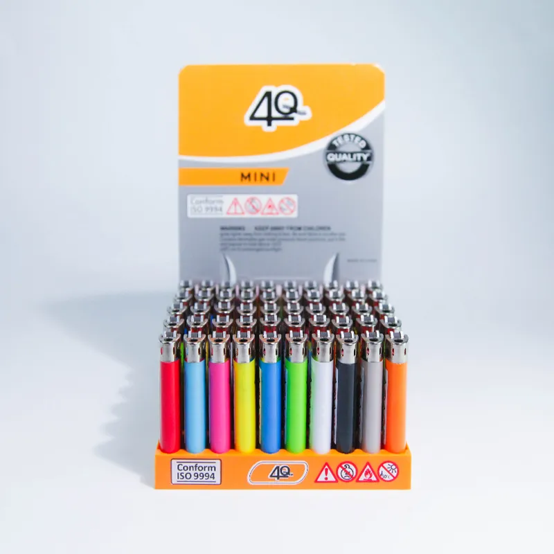 Factory Wholesale Flint Mini Small Electronic Gas Lighter Accendini Custom Logo Cigarette Lighter