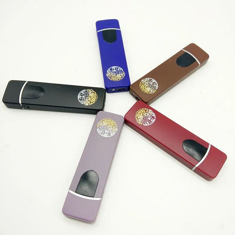 Hot Sale Fashionable Design USB Rechargeable Plastic Windproof Electric Fingerprint Piezo Lighter in Competitive Price