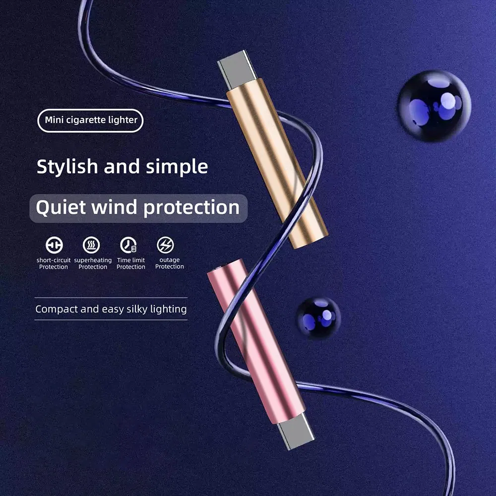 Mobile Phone Type-C Cigarette Lighter Fireless Lighter Safe and Portable
