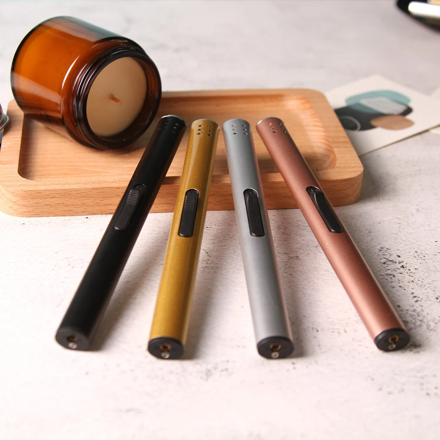 Promotion Sustainable Gas Lighter Rechargeable Lighter Outdoor BBQ Windproof Lighter