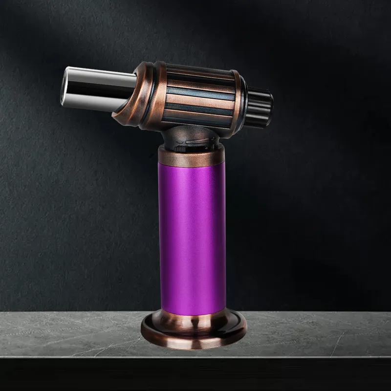 Three Stroke Flame Custom Logo Cigarette Smoke Bullet Butane Torch Lighter