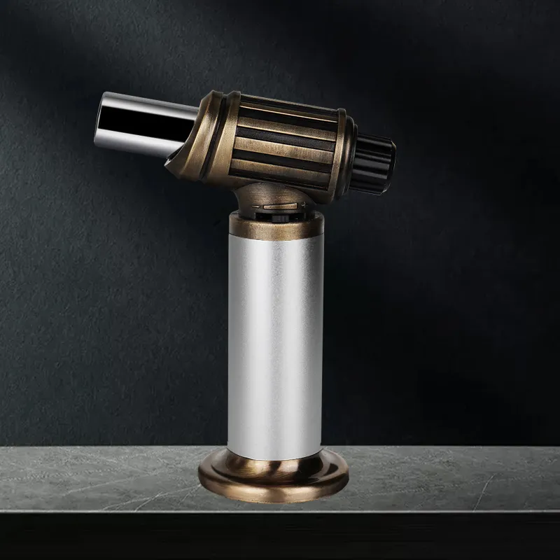 Three Stroke Flame Custom Logo Cigarette Smoke Bullet Butane Torch Lighter