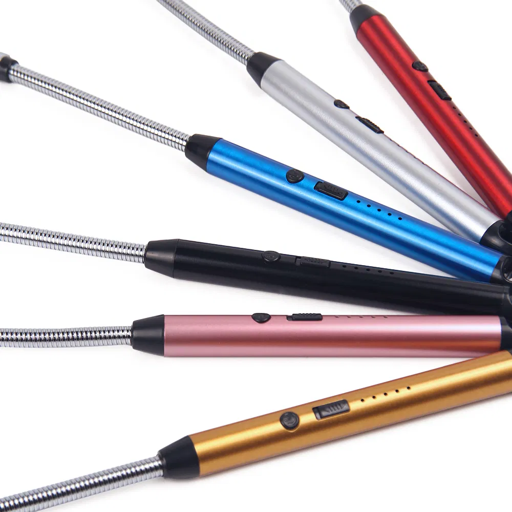 Wholesale USB Rechargeable Lighter Windproof 360 Rechargeable Electric Lighter Custom Candle Lighter